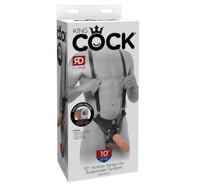 King Cock - Realistyczne Dildo Strap-On Na Szelkach 25 CM